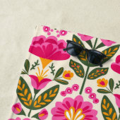 Mexican Talavera Flowers Fuchsia Pink Botanical Strandtuch (Beispiel)