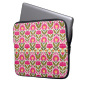 Mexican Talavera Flowers Retro Pink Botanical Laptopschutzhülle (Vorderseite Links)