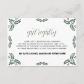 Mexican Talavera Green Floral Minimalist Wedding Begleitkarte (Vorderseite)