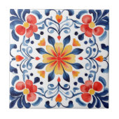 Mexican Talavera Hacienda Style Bright Tile Fliese (Vorderseite)