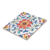 Mexican Talavera Hacienda Style Floral Tile Fliese (Seite)
