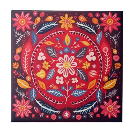 Mexican Talavera Hacienda Style Tile Azulejo Fliese (Vorderseite)