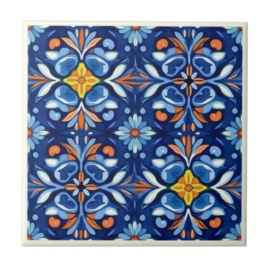 Mexican Talavera Keramik Tile Collection Fliese (Vorderseite)