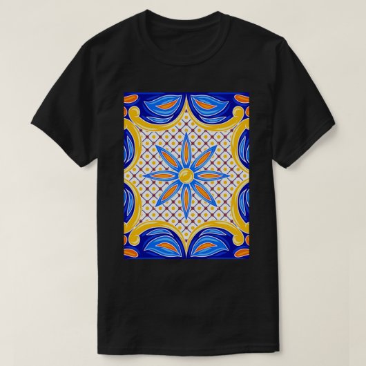 Mexican Talavera Keramik Tile Muster 1 T-Shirt (Design vorne)