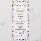 Mexican Talavera Majolica Blumenaästhetische Hochz Programm (Rückseite)