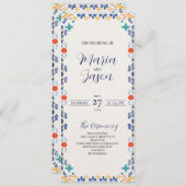 Mexican Talavera Majolica Blumenaästhetische Hochz Programm (Vorne/Hinten)