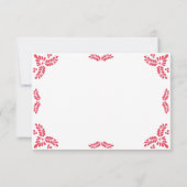 Mexican Talavera Orange Floral Minimalist Wedding RSVP Karte (Rückseite)
