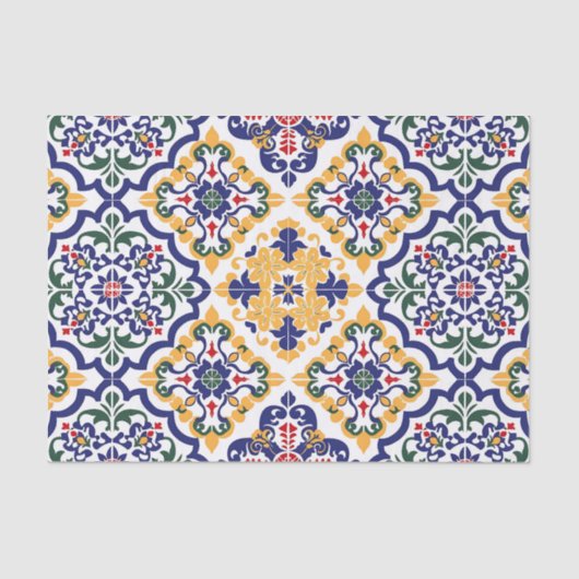 Mexican Talavera Pattern Seidenpapier (Vorderseite)