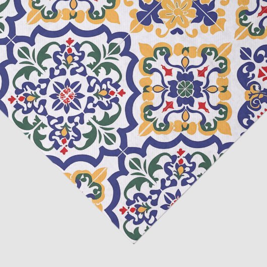 Mexican Talavera Pattern Seidenpapier (Ausschnitt)