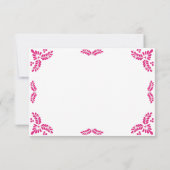 Mexican Talavera Pink Floral Minimalist Wedding RSVP Karte (Rückseite)