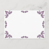 Mexican Talavera Purple Floral Minimalist Wedding Begleitkarte (Rückseite)