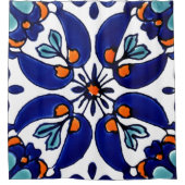 Mexican Talavera Terracotta Tile Design Nr. 1 Duschvorhang (Vorderseite)