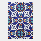 Mexican Talavera Terracotta Tile Design Nr. 1 Geschirrtuch (Vertikal)