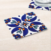 Mexican Talavera Terracotta Tile Design Nr. 1 Rechteckiger Pappuntersetzer (angewinkelt)