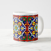 Mexican Talavera Terracotta Tile Design Nr. 3 Jumbo-Tasse (Vorderseite Rechts)