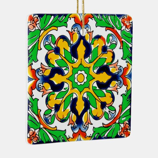 Mexican Talavera Terracotta Tile Design Nr. 4 Keramikornament (Rechts)