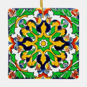 Mexican Talavera Terracotta Tile Design Nr. 4 Keramikornament