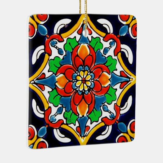 Mexican Talavera Terracotta Tile Design Nr. 5 Keramikornament (Rechts)