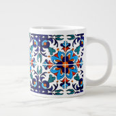 Mexican Talavera Terracotta Tile Design Nr. 9 Jumbo-Tasse (Rechts)