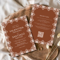 Mexican Talavera Terracotta White Boho Wedding