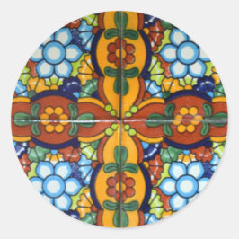 Mexican Talavera Tile Envelope 20 Siegel Runder Aufkleber