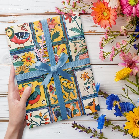 Mexican Talavera Tile Pottery Geschenkpapier