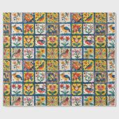 Mexican Talavera Tile Pottery Geschenkpapier (Flach)