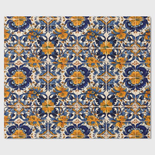 Mexican Talavera Tile Pottery Geschenkpapier (Flach)