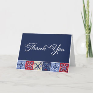 Mexican Talavera Tile Wedding Dankeschön Karten