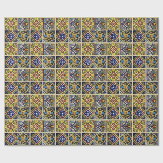 Mexican Talavera Tiles Geschenkpapier (Flach)