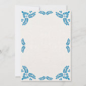 Mexican Talavera Turquoise Minimalist Wedding Einladung (Rückseite)