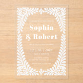 Mexican Talavera Wedding Acryleinladungen (Vorderseite)