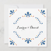 Mexican Talavera Wedding Ankündigung (Rückseite)