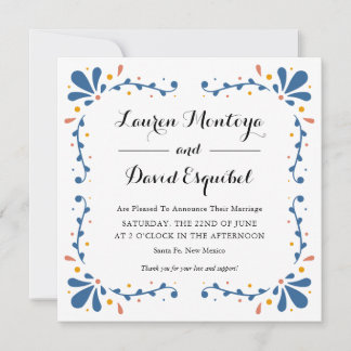 Mexican Talavera Wedding Ankündigung