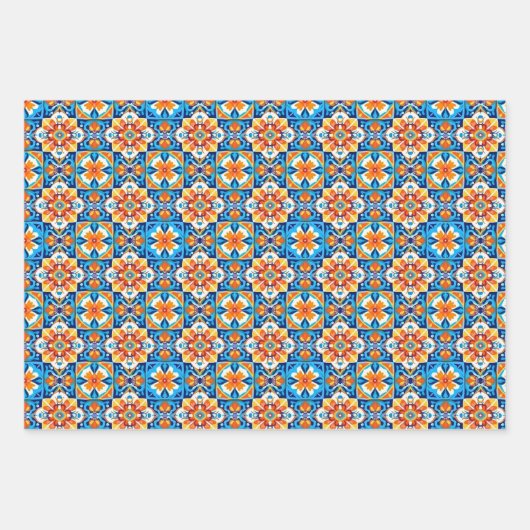 Mexican Talavera Wrapping Paper Geschenkpapier Set (Vorderseite 2)