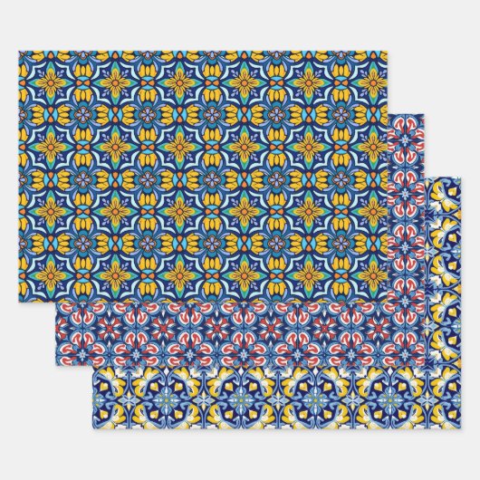 Mexican Talavera Wrapping Paper Geschenkpapier Set (Set)