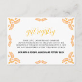 Mexican Talavera Yellow Floral Minimalist Wedding Begleitkarte (Vorderseite)