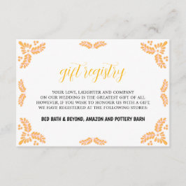 Mexican Talavera Yellow Floral Minimalist Wedding Begleitkarte