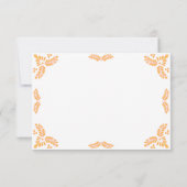 Mexican Talavera Yellow Floral Minimalist Wedding RSVP Karte (Rückseite)