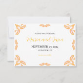 Mexican Talavera Yellow Floral Minimalist Wedding Save The Date (Vorderseite)