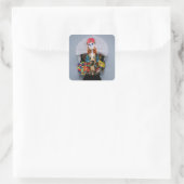 Mexican Tehuana Catrina Quadratischer Aufkleber (Tasche)