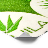 Mexican Tequila Cactus Travel Poster (Ecke)