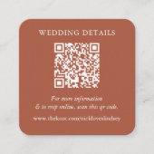 Mexican Terra Cotta QR Code RSVP Card Begleitkarte (Vorderseite)