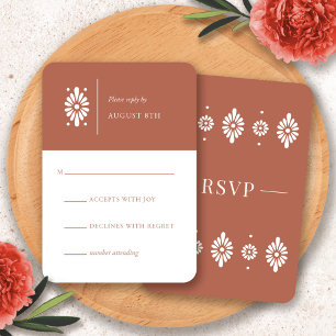 Mexican Terra Cotta RSVP Card Karte