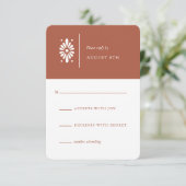 Mexican Terra Cotta RSVP Card Karte (Stehend Vorderseite)