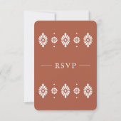 Mexican Terra Cotta RSVP Card Karte (Rückseite)