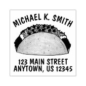 Mexican Tex Mex Corn Taco Personalisierte Adresse Gummistempel (Prägung)