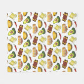 Mexican Tex Mex Food Taco Enchilada Chimichanga Fleecedecke (Vorderseite (Horizontal))