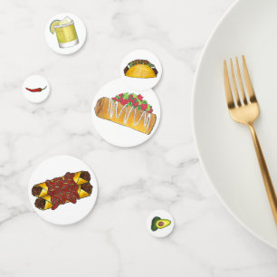 Mexican Tex Mex Food Taco Enchilada Chimichanga Konfetti