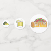 Mexican Tex Mex Food Taco Enchilada Chimichanga Konfetti (Vorderseiten)